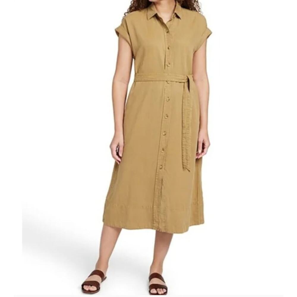 Faherty Antique Bronze Arlie Maxi Shirtdress XS